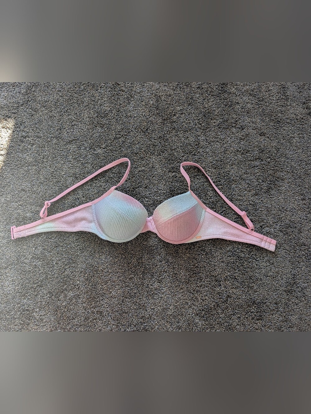 PINK Victoria's Secret Pastel Multi Color Crinkle Bikini Top